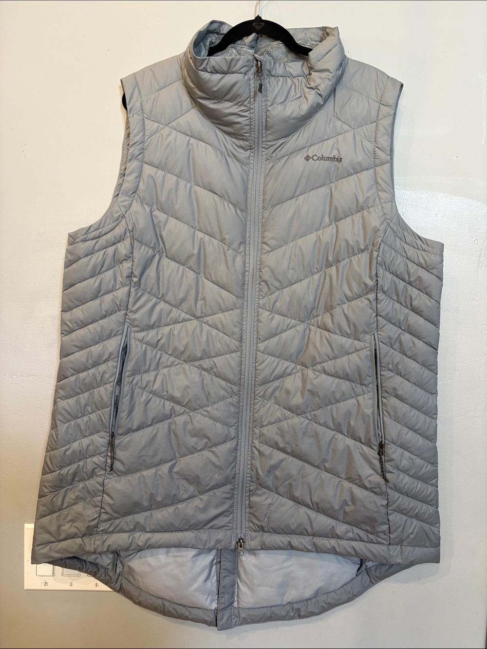 Columbia Gray Powder Lite Omni-Heat Puffer Vest 2X GUC